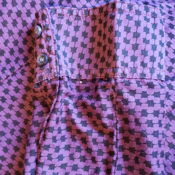 Halogen Purple Checked Blouse L - Picture 6 of 7